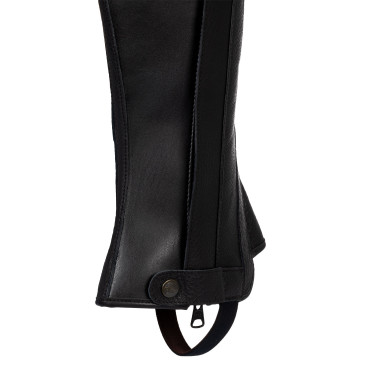 Mini chaps GP cuir stretch Acavallo Noir