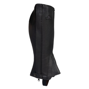 Mini chaps GP cuir stretch Acavallo Noir
