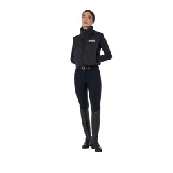Gilet court zippé femme Equestro Noir