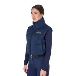 Gilet court zippé femme Equestro Marine blazer Bleu marine