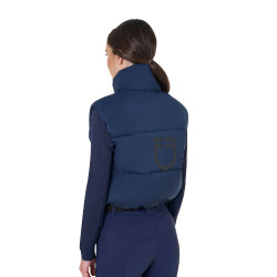 Gilet court zippé femme Equestro Marine blazer Bleu marine