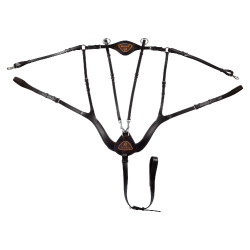 Collier de chasse anatomique 5 points Acavallo Marron foncé
