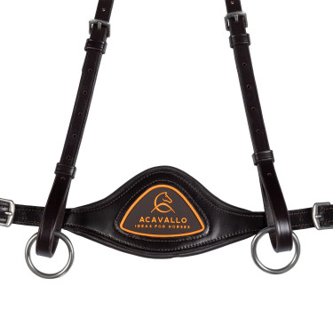 Collier de chasse anatomique 5 points Acavallo Marron foncé