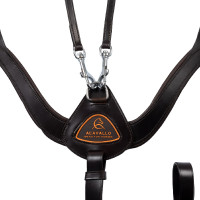 Collier de chasse anatomique 5 points Acavallo Marron foncé