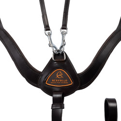 Collier de chasse anatomique 5 points Acavallo Marron foncé
