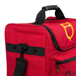 Sac de pansage poche zippée Equestro Bordeaux