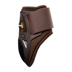 Protège-boulets en néoprène avec fermeture velcro Equestro Marron
