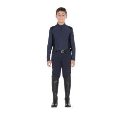Sous-vêtement de base pour garçons en tissu technique Equestro Marine blazer Bleu marine Sous-vêtement de base pour garçons en tissu technique Equestro Marine blazer Bleu marine