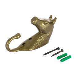 Crochet Porte-Bridon Tête de Cheval en Aluminium Coloré Umbria Equitazione