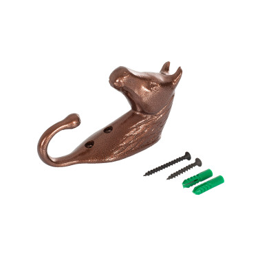 Crochet Porte-Bridon Tête de Cheval en Aluminium Coloré Umbria Equitazione