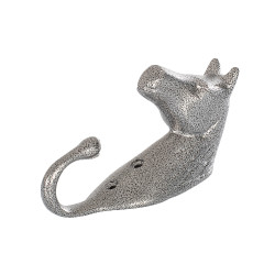 Crochet Porte-Bridon Tête de Cheval en Aluminium Coloré Umbria Equitazione Gris