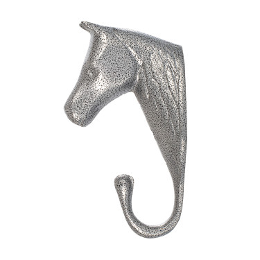 Crochet Porte-Bridon Tête de Cheval en Aluminium Coloré Umbria Equitazione Gris Crochet Porte-Bridon Tête de Cheval en Aluminium Coloré Umbria Equitazione Gris