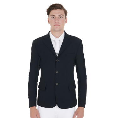 Veste de concours Homme en Tissu Stretch avec Poches Zippées Equestro Noir Veste de concours Homme en Tissu Stretch avec Poches Zippées Equestro Noir