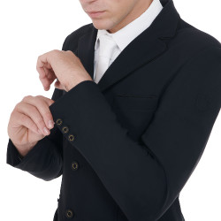 Veste de concours Homme en Tissu Stretch avec Poches Zippées Equestro Noir Veste de concours Homme en Tissu Stretch avec Poches Zippées Equestro Noir