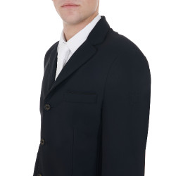 Veste de concours Homme en Tissu Stretch avec Poches Zippées Equestro Noir Veste de concours Homme en Tissu Stretch avec Poches Zippées Equestro Noir