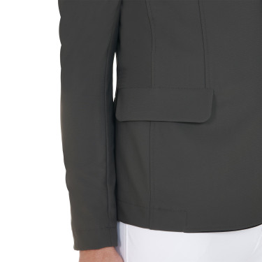 Veste de concours Homme en Tissu Stretch avec Poches Zippées Equestro Gris Veste de concours Homme en Tissu Stretch avec Poches Zippées Equestro Gris