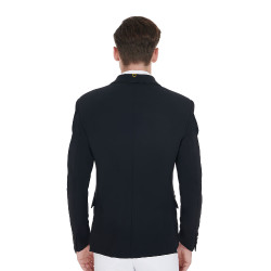Veste de concours Homme en Tissu Stretch avec Poches Zippées Equestro Noir Veste de concours Homme en Tissu Stretch avec Poches Zippées Equestro Noir