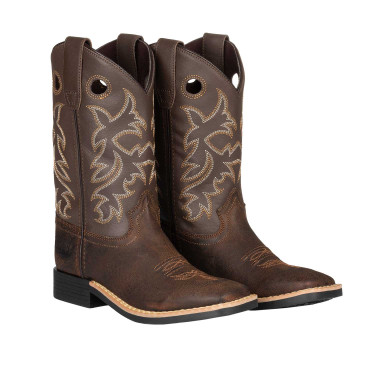 Bottes Western Enfant Modèle Square Brown/Choco Pool's Bottes Western Enfant Modèle Square Brown/Choco Pool's