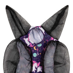 Masque Anti-Mouches en Lycra avec Couvre-Oreilles Pro-Tech Licorne de l'espace Motifs Masque Anti-Mouches en Lycra avec Couvre-Oreilles Pro-Tech Licorne de l'espace Motifs