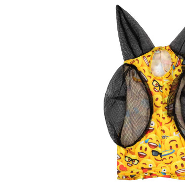 Masque Anti-Mouches en Lycra avec Couvre-Oreilles Pro-Tech Émoticone Motifs