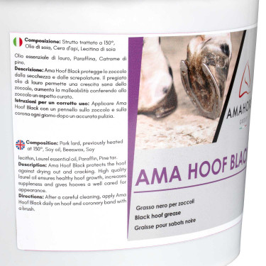 Graisse Jaune pour Sabots Ama Hoof 5L Umbria Equitazione Noir