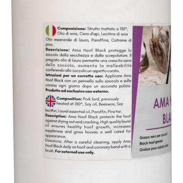 Graisse Jaune pour Sabots Ama Hoof 1L Umbria Equitazione Noir