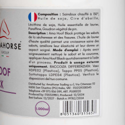 Graisse Jaune pour Sabots Ama Hoof 1L Umbria Equitazione Noir