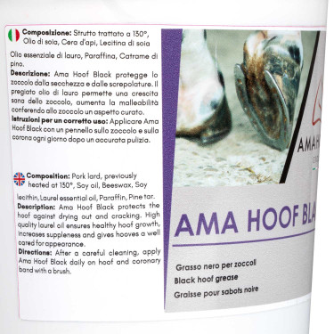 Graisse pour Sabots Ama Hoof 2500 ml Umbria Equitazione Noir Graisse pour Sabots Ama Hoof 2500 ml Umbria Equitazione Noir