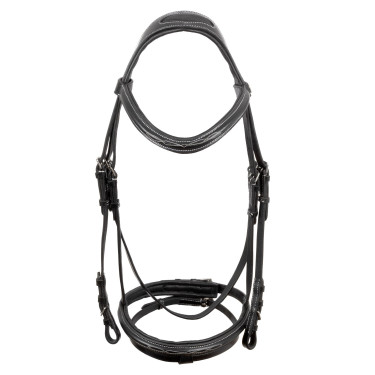 Bridon Supreme avec Couture Contraste et Rênes Supreme Noir Bridon Supreme avec Couture Contraste et Rênes Supreme Noir