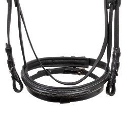 Bridon Supreme avec Couture Contraste et Rênes Supreme Noir Bridon Supreme avec Couture Contraste et Rênes Supreme Noir