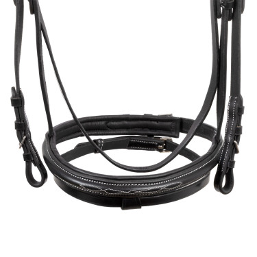 Bridon Supreme avec Couture Contraste et Rênes Supreme Noir Bridon Supreme avec Couture Contraste et Rênes Supreme Noir