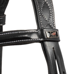 Bridon Supreme avec Couture Contraste et Rênes Supreme Noir Bridon Supreme avec Couture Contraste et Rênes Supreme Noir