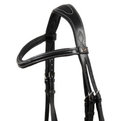 Bridon Supreme avec Couture Contraste et Rênes Supreme Noir Bridon Supreme avec Couture Contraste et Rênes Supreme Noir