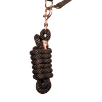 Licol en Nylon Rose Gold Line avec Longe Supreme Marine Bleu marine