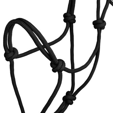 Licol éthologiques en Corde Nouée Pool's Noir Licol éthologiques en Corde Nouée Pool's Noir