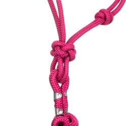 Licol Corde Nouée avec Longe Pool's Rose