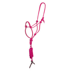 Licol Corde Nouée avec Longe Pool's Rose