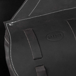 Sacoche de Selle en Veau Fermeture 3 Lanières Pool's Noir