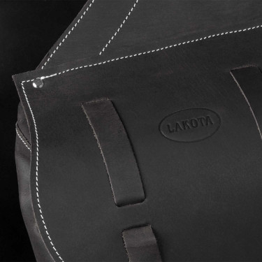 Sacoche de Selle en Veau Fermeture 3 Lanières Pool's Noir