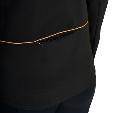 Veste softshell ajustée avec fermeture éclair coupe-vent femme Equestro Noir Veste softshell ajustée avec fermeture éclair coupe-vent femme Equestro Noir