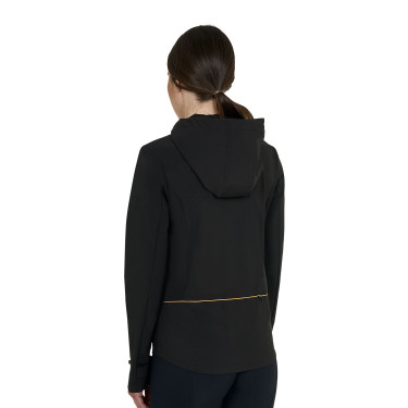 Veste softshell ajustée avec fermeture éclair coupe-vent femme Equestro Noir Veste softshell ajustée avec fermeture éclair coupe-vent femme Equestro Noir