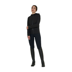Veste softshell ajustée avec fermeture éclair coupe-vent femme Equestro Noir Veste softshell ajustée avec fermeture éclair coupe-vent femme Equestro Noir