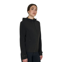 Veste softshell ajustée avec fermeture éclair coupe-vent femme Equestro Noir