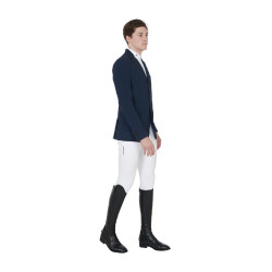 Veste de concours perforée homme en tissu technique Equestro Marine blazer Bleu marine Veste de concours perforée homme en tissu technique Equestro Marine blazer Bleu marine