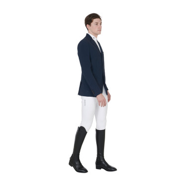 Veste de concours perforée homme en tissu technique Equestro Marine blazer Bleu marine Veste de concours perforée homme en tissu technique Equestro Marine blazer Bleu marine