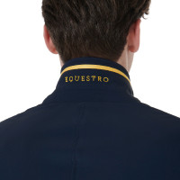 Veste de concours perforée homme en tissu technique Equestro Noir