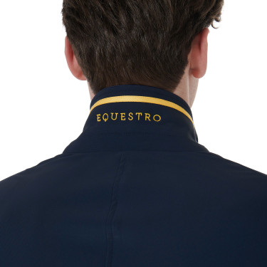 Veste de concours perforée homme en tissu technique Equestro Marine blazer Bleu marine Veste de concours perforée homme en tissu technique Equestro Marine blazer Bleu marine