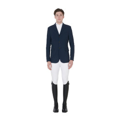 Veste de concours perforée homme en tissu technique Equestro Marine blazer Bleu marine Veste de concours perforée homme en tissu technique Equestro Marine blazer Bleu marine