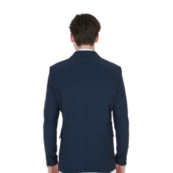 Veste de concours perforée homme en tissu technique Equestro Marine blazer Bleu marine Veste de concours perforée homme en tissu technique Equestro Marine blazer Bleu marine