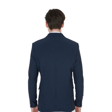Veste de concours perforée homme en tissu technique Equestro Marine blazer Bleu marine Veste de concours perforée homme en tissu technique Equestro Marine blazer Bleu marine